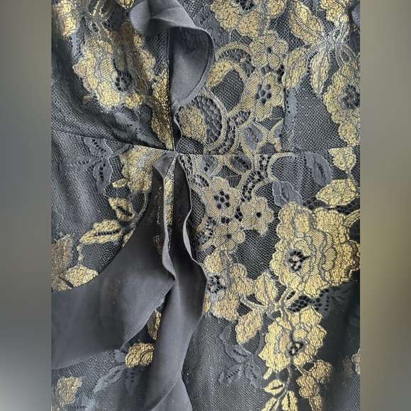 ๐ For Love and Lemons ๐ Black and Gold Size S Cocktail Dress NWT - Picture 3 of 9